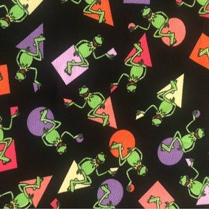 🐸🖤LuLaRoe size Large Cassie Skirt - Kermit the Frog🖤🐸